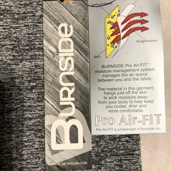 Versatile Burnside Brand Pro Air Fit technology Lt.Grey long sleeved crew neck - Picture 5 of 6